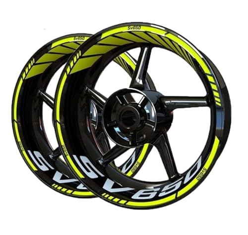 Autocollants Roue Moto Jante Suzuki SV650 Protection Anti-Rayures et Nuit