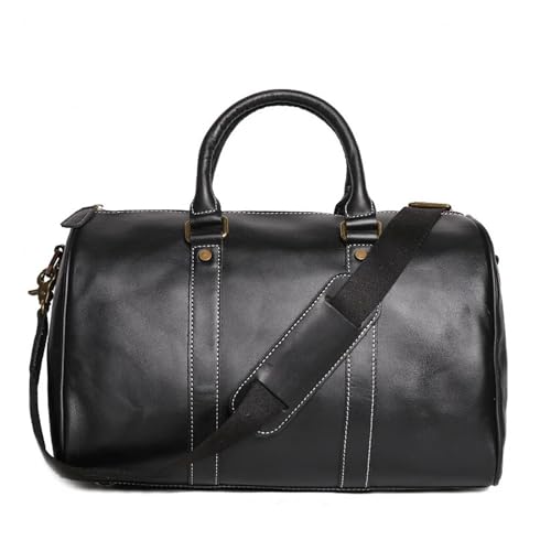 Vintage Mens Cowhide Leather Business Crossbody Bags Large Capacity Travel Bag For Men Simple Messenger Bags