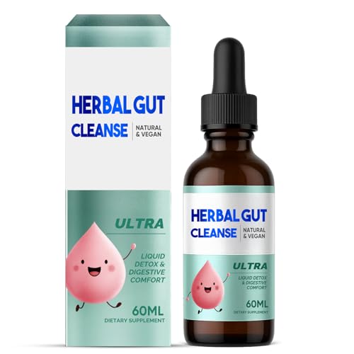 Kids Herbal Gut Cleanse Drops, Parasite Cleanse for Humans Liquid with Wormwood, Black Walnut & Probiotics, Supports Digestive & Overall Gut Health for Children (2 oz)