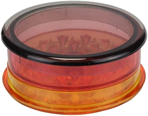 1 x Grinder Plastic 60 mm 3 Parts Including Storage Choose Your Favourite Colour (Transparent)
