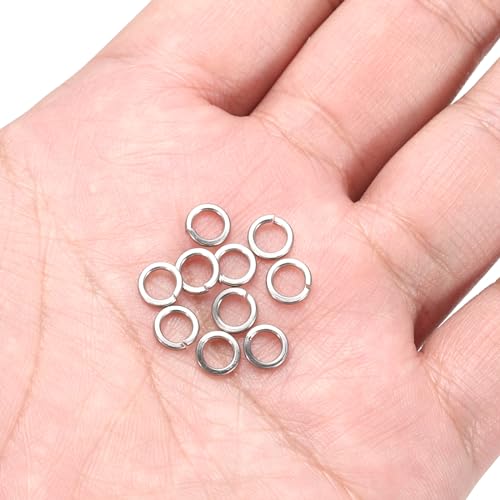 PATIKIL 1/6 Federring, 50er Packung 316 Edelstahl Sprengring Federringe Elastische Dichtungsmetallunterlegscheiben für Schrauben und Bolzen (M4)