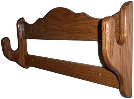 oakwoodgunracks.com 1 Single Gun Red Oak Display Rack ~ Golden Oak Finish