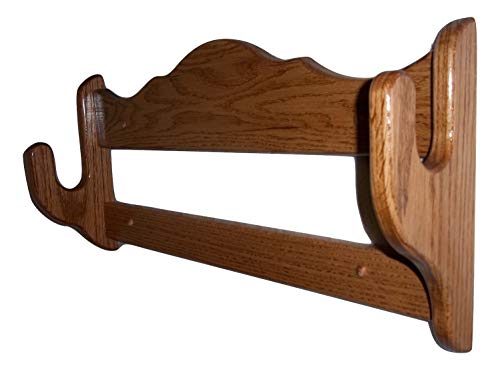 oakwoodgunracks.com 1 Single Gun Red Oak Display Rack ~ Golden Oak Finish
