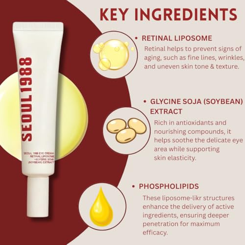 Image of SEOUL 1988 Eye Cream : Retinal Liposome 4% + Fermented Bean, wrinkle care, anti-aging, skin elasticity, pigmentation, brightening, retinol, 30ml /1.01 fl.oz. (SEOUL-1988)
