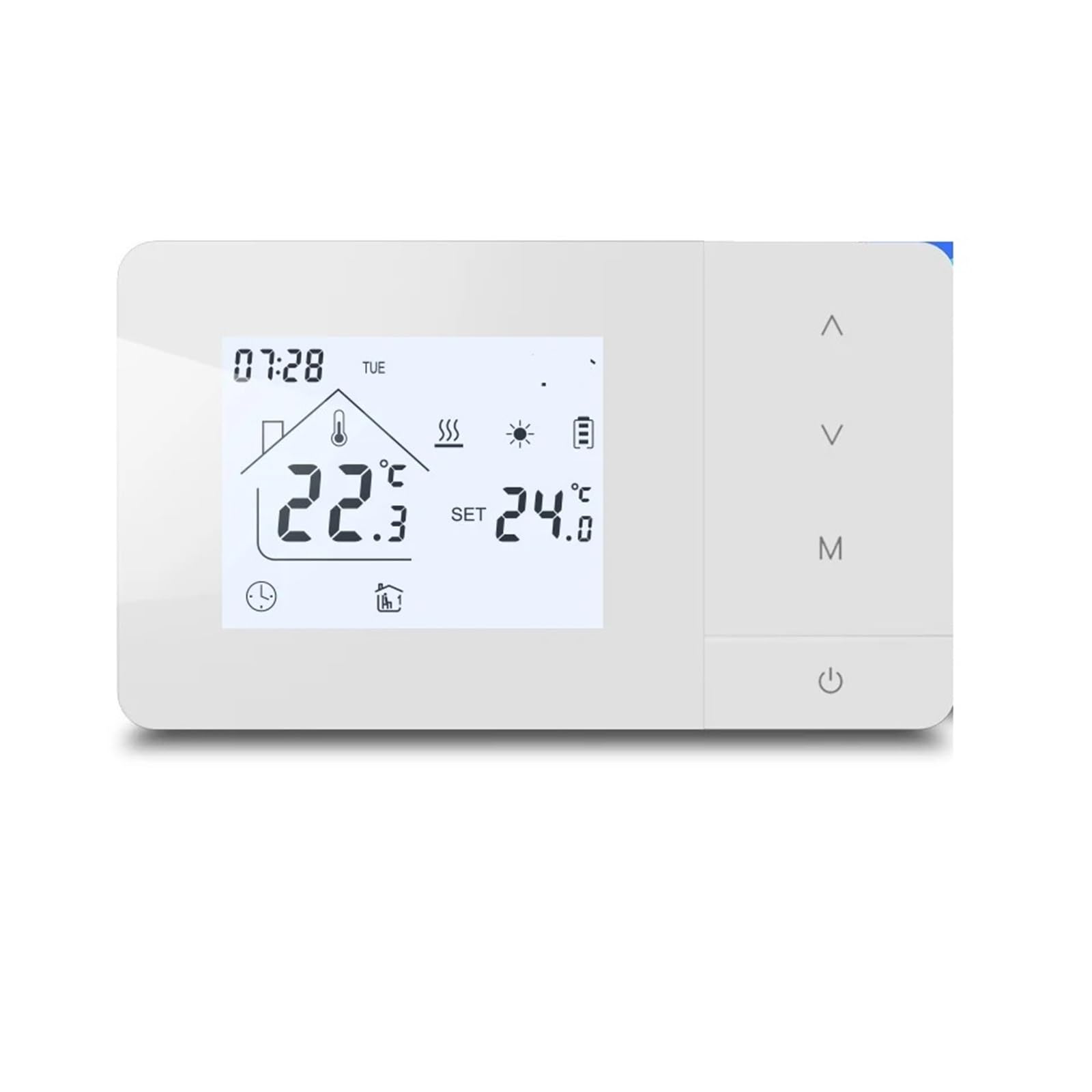 Thermostat chaudière gaz blanc pour un confort thermique idéal au salon
