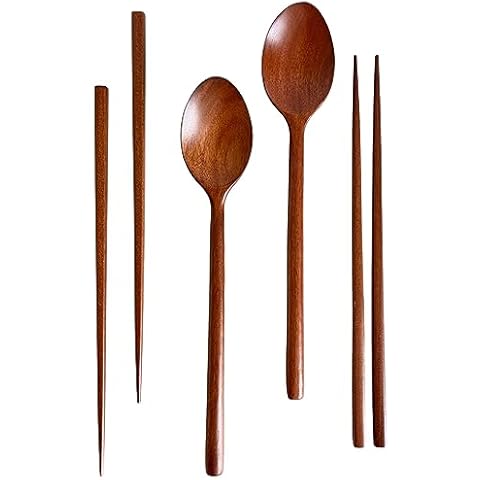 Cozymomdeco Korean Wooden Chopsticks and Spoon Set Cover
