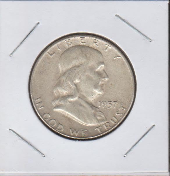1957 D Franklin (1948-1963) (90% Silver) Half Dollar Seller Extremely...