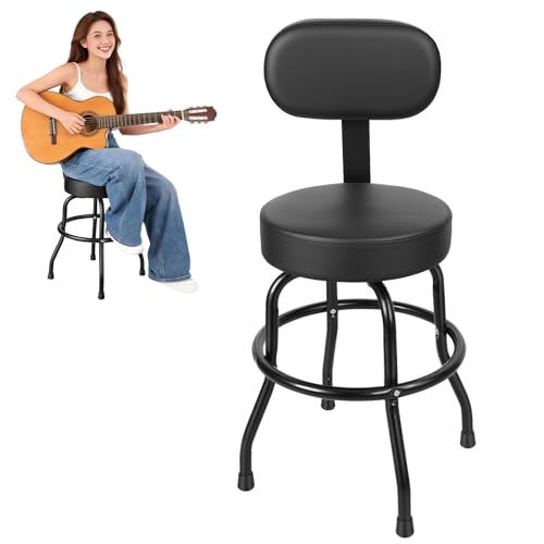 360° Swivel Guitar Stool Ergonomic Backrest, Guitar Chair