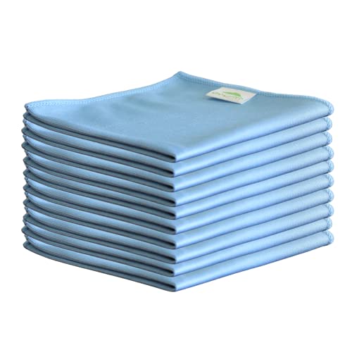 Orvarto 10 x Microfibre Glass Cloths 36x36cm, Lint...