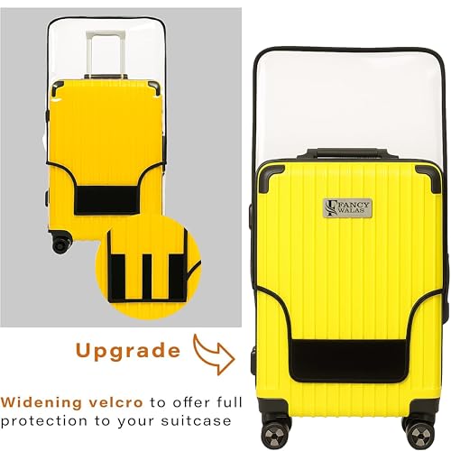 Image of Suitcase Cover Set Of 3 Trolley Bag Cover Transparent PVC Suitcase Bag Cover with Zipper Dustproof Waterproof & Cabin Bag Anti-Scratch Luggage Cover for Travel Accessories, ( Grey, Pack of 3 )