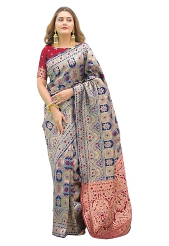 Image of Yashika Women's Banarasi Kanjivaram Silk Woven Saree | Animal Printed Patola Silk Saree for Women