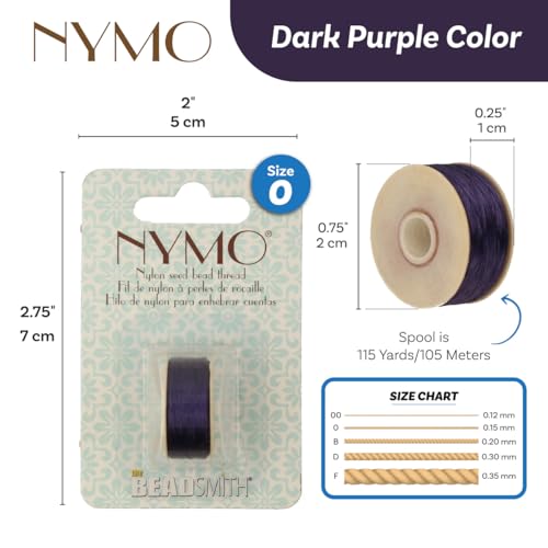 Fil de tissage perles violet foncé 0.15mm nylon ultra résistant anti-effilochage 105m