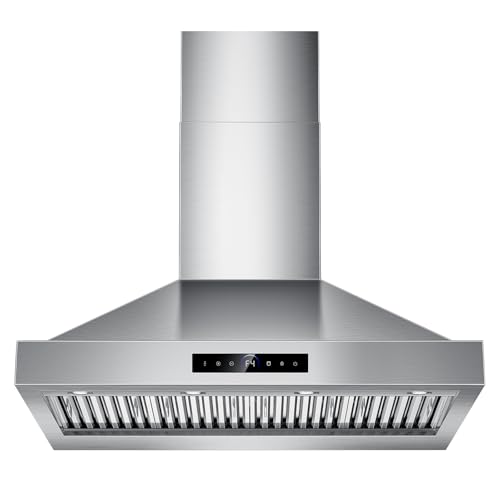 TAZPI 48" Ducted Wall Mount Range Hood 1200 CFM, Outdoor Range Hood Kitchen Vent Hood Approved, Stainless Steel