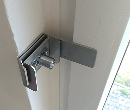 Preisvergleich Produktbild Fenstersicherung Türsicherung aus Edelstahl massiv abschließbar