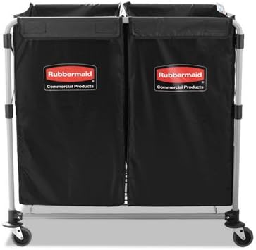 Rubbermaid Commercial Collapsible X-Cart, Steel, Four Bushel Cart 20 1 3w X 24 1 10d Black Silver 21227859 - View #3