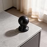 Robusto pennone decorativo in ABS con testa a sfera, progettato come ricambio per esterni, resistente alle intemperie e alla deformazione (nero)