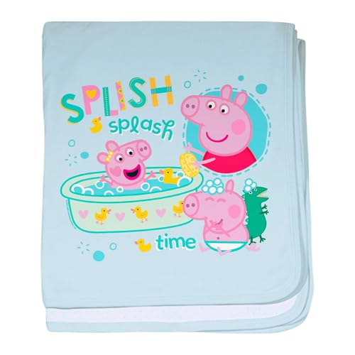 CafePress Peppa Pig: Splish Splash Baby Blanket, Super Soft Newborn Swaddle