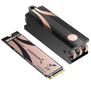 SABRENT Rocket 4 Plus SSD with Heatsink 4TB PCIe Gen 4 NVMe M.2 2280 Internal Solid State Drive, Extreme Speed, Heat Management [SB-RKT4P-HTSP-4TB]