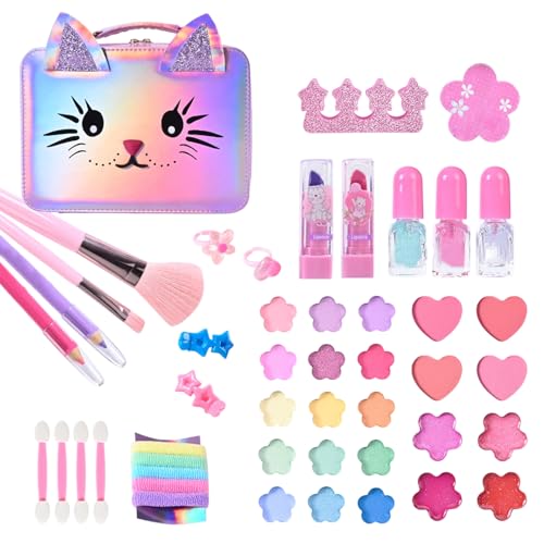 Juego de maquillaje para niños, juguete de princesas reales, cosmética, maquillaje de princesa para niños, para juegos de rol, disfrazarse de cumpleaños