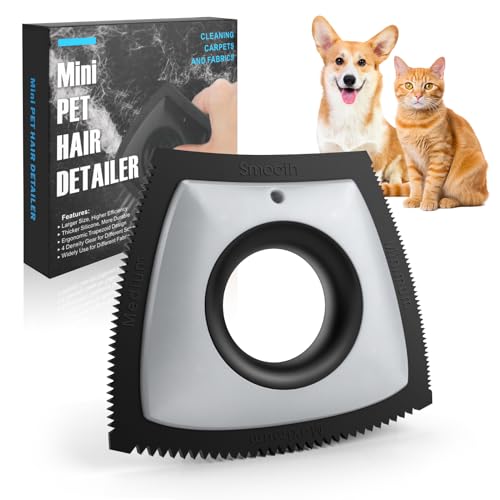 Geyrut Pet Hair Removal Tool, Triangle Multi-Surface Dog Hair-Remover for