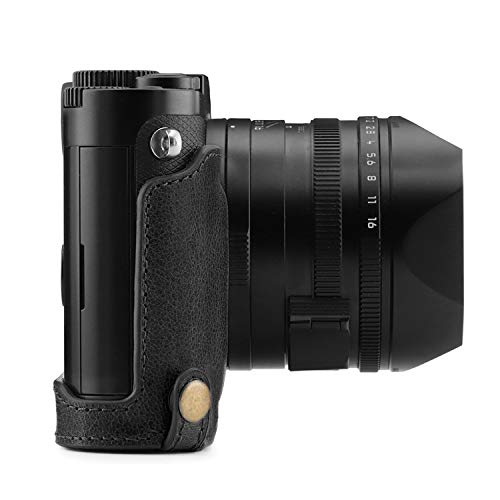 Megagear Mg1400 Leica Q-P, Q (Typ 116) Ever Ready Genuine Leather Camera Half Case And Strap, With Battery Access, Black #TOP2