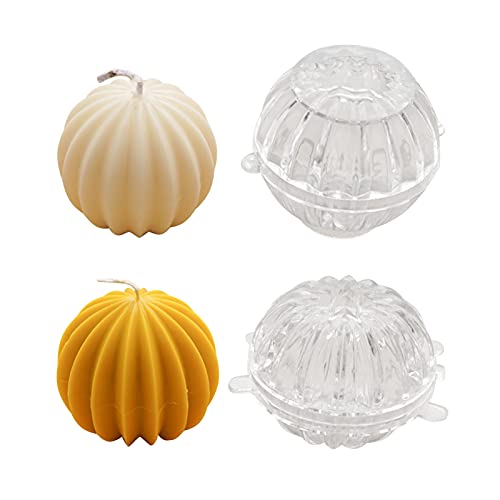 Kerzenform Zum GieÃen, 3D Kugelkaktusform Runde Kerzenformen Plastik Kerzen GieÃform DIY Aromatherapie Kerzenform Kaktuskerzenform für Herstellung Von Kerzen Aromasteinen Seife (2pcs)