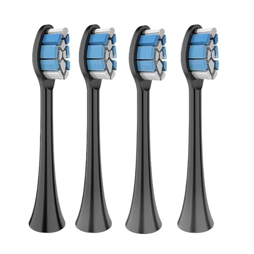Cabezal De Repuesto For Cepillo De Dientes Eléctrico. Compatible Con Philips HX9013, HX9112, HX9332, R710, R910, HX6073, HX6100 Y HX6212(4pcs Black)