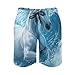 Men & Boys Fit Swim Trunks for Beach Athletic Hiking Quick Dry Drawstring Essentials Half Pants with Pockets Lining, Beachwear Horse Running Water Sea Art Fashion Swim Trunks