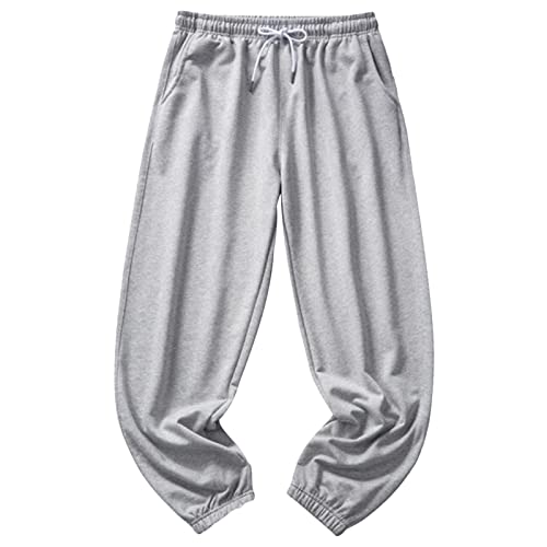 Pantalon de jogging en coton avec taille élastique ajustable pour homme