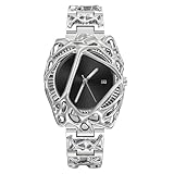 GORBEN Stainless Steel Men's Dress Watch, Minimalist Business Style, Waterproof, Retro Design (4XO-002)