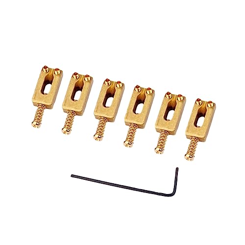 ifundom Brass Guitar Bridge Saddle for Bass Electric Guitar Bass Gaq13 Saddle Winder