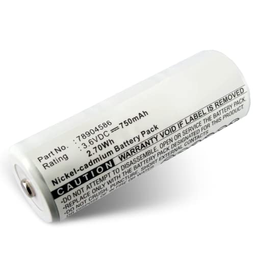 Battery Replacement for Keeler 118200 74054 WA-72200 Otoscope 20000 71000 LUX Vista 200 Handle Vista Ophthalmoscope 750mAh / 2.70Wh Ni-CD 3.6v White LIONX