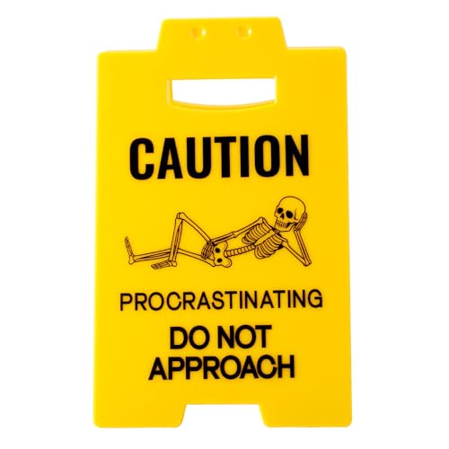 Do Not Approach Schilder, Lustige Schreibtisch Warnschilder Bürodekoration für Frauen Kollegen Sarkastische Schreibtischaccessoires (Prokrastinierend)