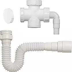 CONEXÃO ADAPTADOR MÁQUINA LAVAR ROUPA LOUÇA TANQUE E SIFÃO TUBO EXTENSIVO