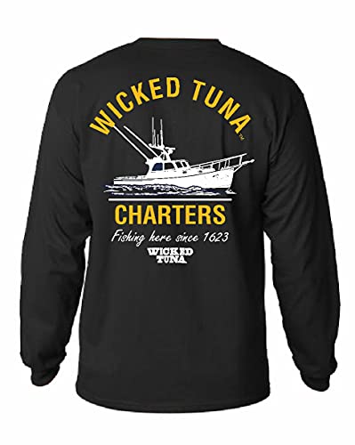 Wicked Tuna The Charters Long Sleeve Pocket Tee- Official Merchandise