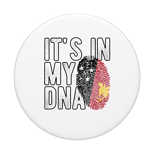 Funny it's in my DNA Papua New Guinea flag Fingerprint PopSockets Swappable PopGrip, Black - Image 3