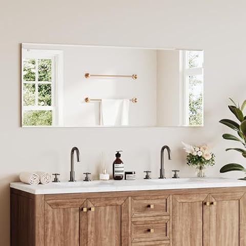 Dripex 110x45cm Frameless Bathroom Mirror Cover