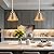 KSANA Gold Pendant Light, Modern Cone Hanging Lighting Fixture for Kitchen Island, Hallway, Dining Room, Foyer and Bedroom