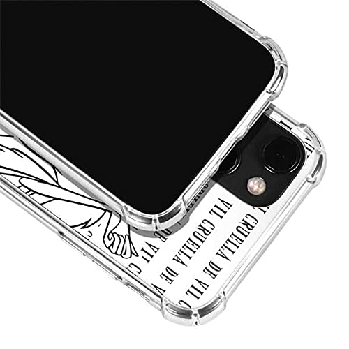 Skinit Clear Phone Case Compatible With Iphone 13 - Officially Licensed Disney Cruella De Vil Black And White Design #TOP1