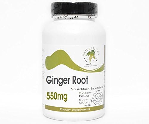 Ginger Root 550mg ~ 200 Capsules - No Additives ~ Naturetition Supplements