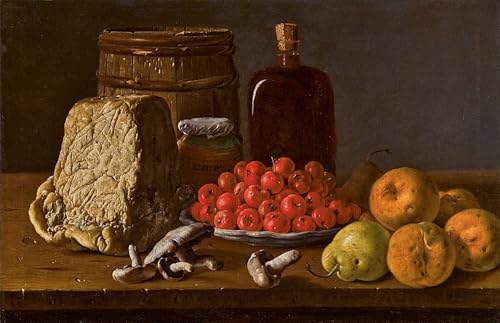 Cuadro Pared Vintage Clásicas Poster Natura Morta con Fruta Luis Egidio Meléndez 60x90