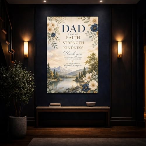 Art mural de foi premium | Impression sur toile verticale avec châssis de 3 cm - 4