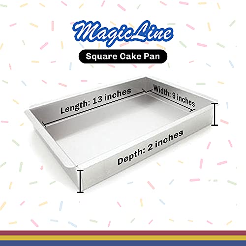 Magic Line Rectangle Cake Pan - Oblong Aluminum Cake Pans For Home & Professional Baking (9X13X2 Inches) #TOP2