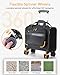 Ponhog Rolling Laptop Bag, Rolling Briefcase with 4 Spinner Wheels, 13 Inch 1680D Nylon Water Resistant Computer Bag for Men and Women Work Travel, Black