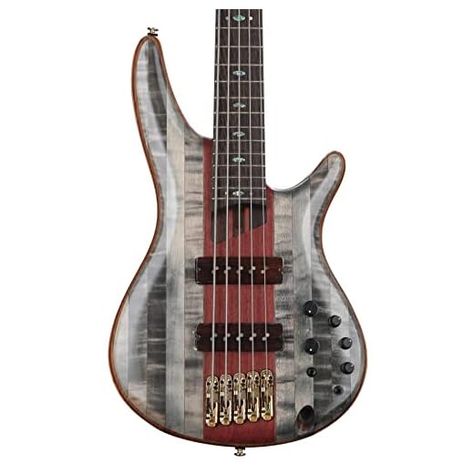 Ibanez Premium SR5CMDX 5-string Bass Guitar - Black Ice Low Gloss