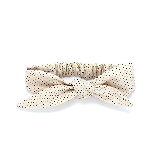 Peppercorn Kids Girls Bow Headband Headwrap - Beige/Polka Dots (Childrens Age 3-8 Y)