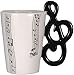 eKsdf Tazza da caffè in ceramica con note musicali, manico in porcellana, per bevande calde e fredde (tipo 2)