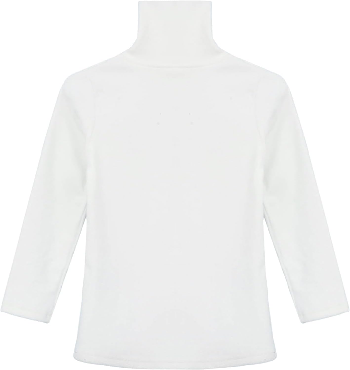 Kids Base Layer Top Girls Long Sleeve Mock Neck Fleece Shirt with Print