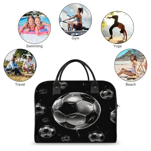 Maletín negro ligero para laptop unisex miniatura 4