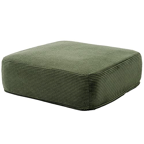 セルタン クッション コーデュロイグリーン カバーが洗える SWEETS 四角型 低反発シート 日本製 A366t-683GRN